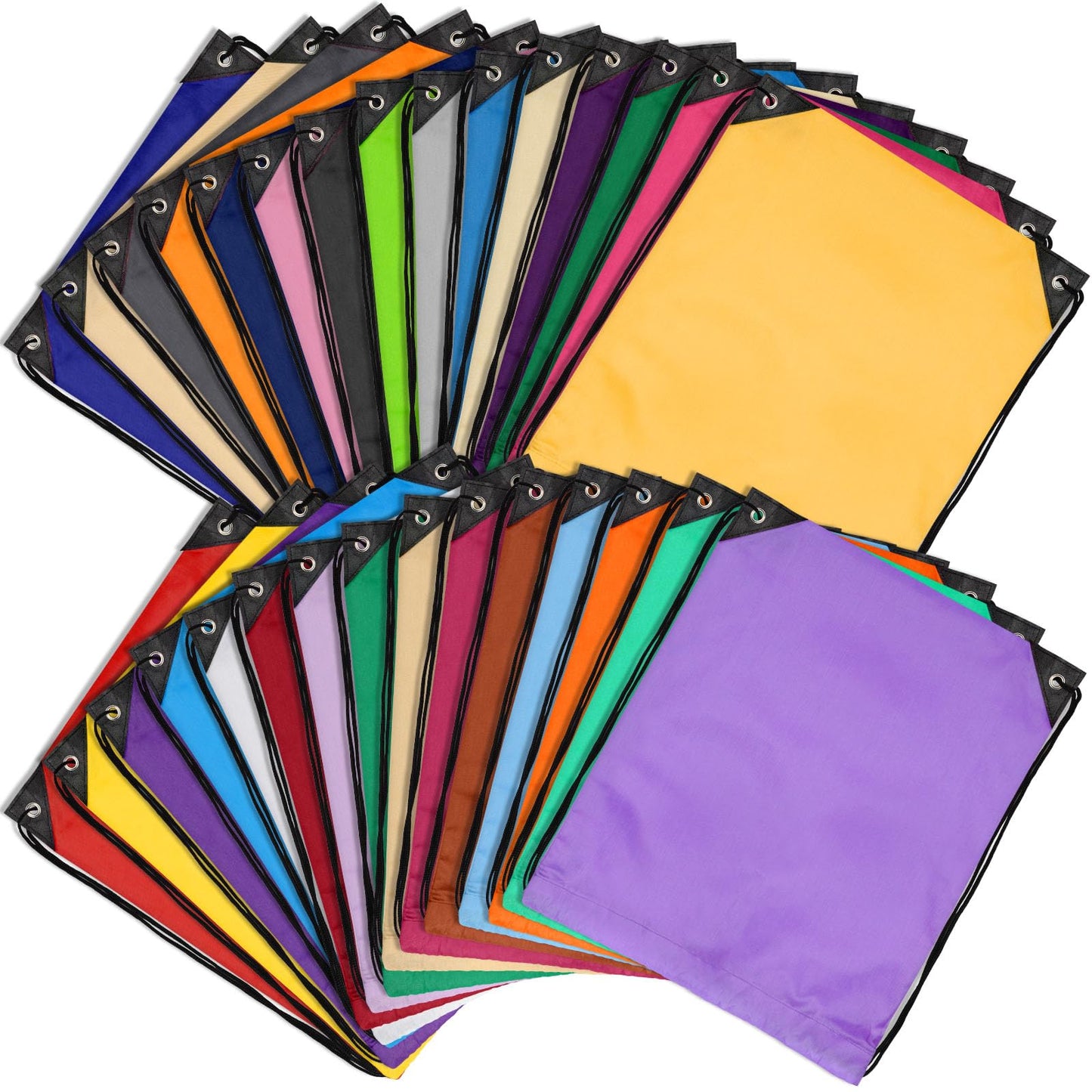 Grneric 8Pcs Drawstring Bags Bulk Drawstring Backpack Draw String Bag Cinch Sack for Gym Traveling Yoga Outdoor Sports (8 Colors)