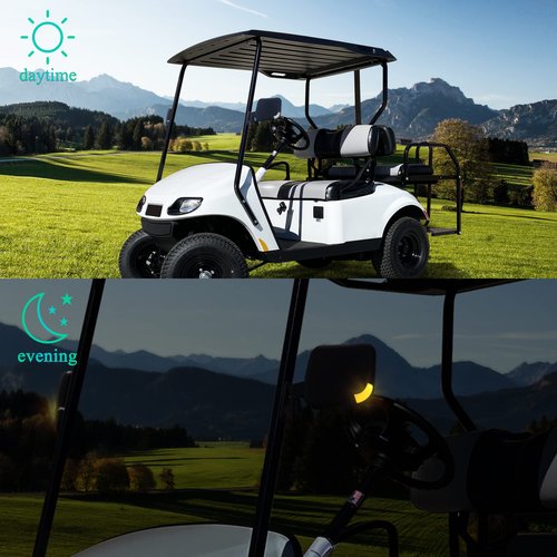 Golf Cart Side Mirrors with Turn Signal Light，Rear View Mirror for Club Car EZGO Yamaha Gas & Electric,Golf cart must be drilled and have turn signal headlights