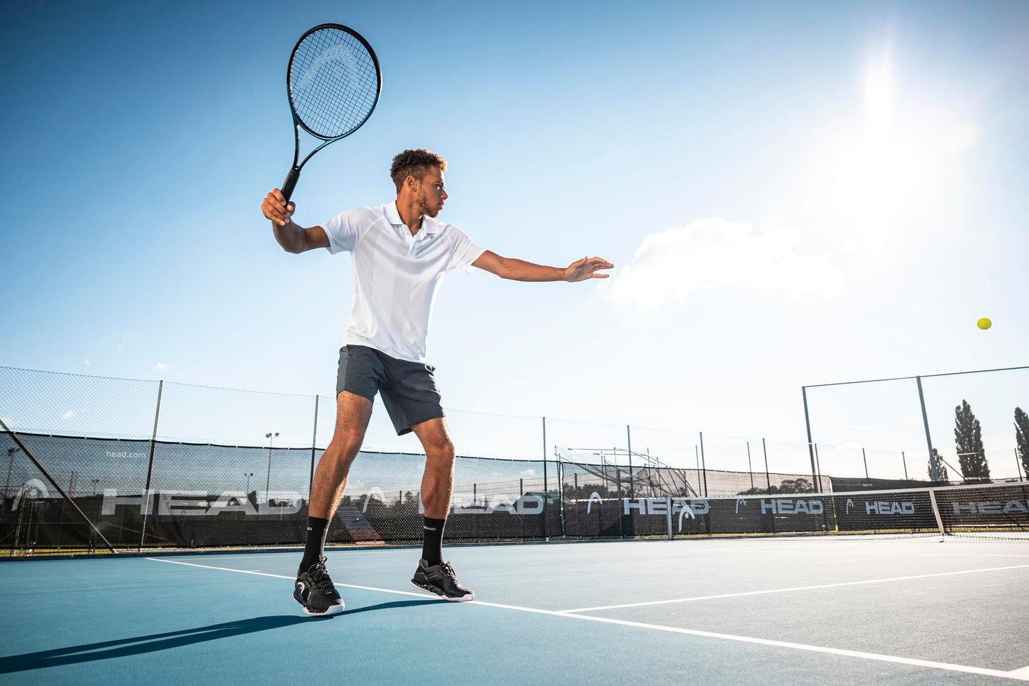 HEAD Gravity MP 2025 Tennis Racquet - Advanced Players, Strung Mid Tension with Velocity 16G String - 4 3/8" Grip