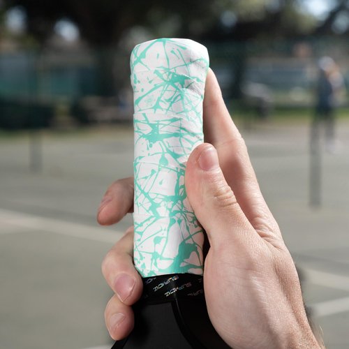 Supacaz Super Sticky Kush Mint Splat Pickleball Overgrip - Tacky Pickleball Paddle Grip Tape Wrap - Pickle Ball Anti-Sweat Overwrap - 3pk