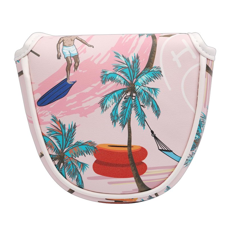 SHABIER Pink Aloha Tropical Hawaii Surf Beach Design for Mallet Headcover