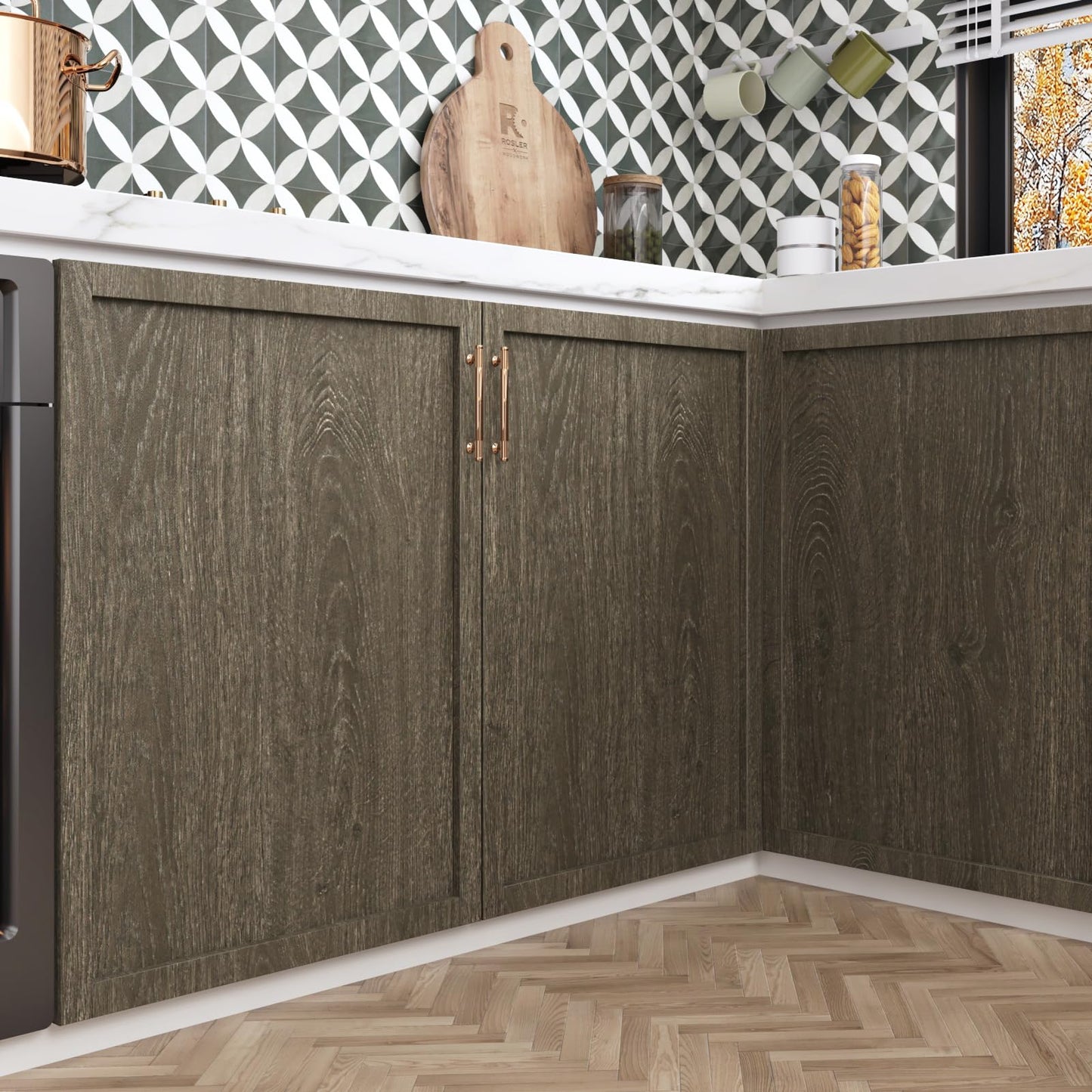 WESTICK Brown Wood Contact Paper Peel and Stick Countertops Waterproof Walnut Wood Wallpaper Vintage Wood Grain Countertop Contact Paper for Cabinets Drawers Office Desk Wood Vinyl Wrap 15.8" x 78"