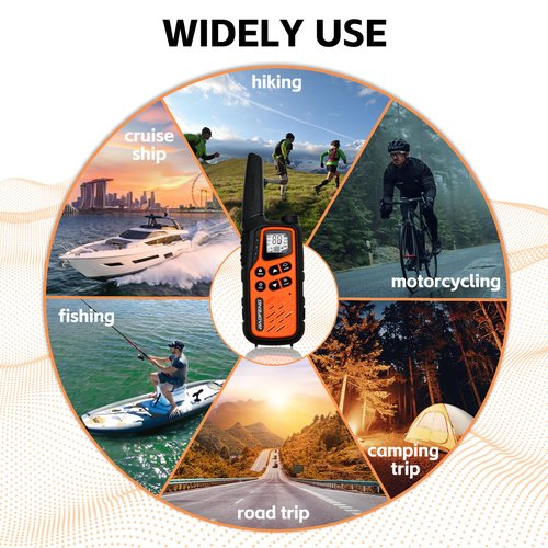 BAOFENG MP25 Walkie Talkies,Family Walkie Talkie Camping Essentials NOAA Weather Scan 155 Privacy Codes 22 FRS Channels 2PC (Orange)