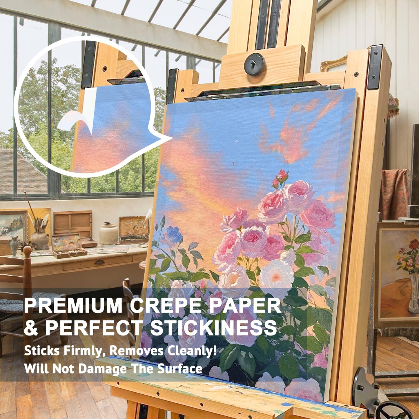 GEYYANG White Masking Tape Bulk 10 Pack, 0.75 inch White Painters Tape for Painting, Crafts, Home & Office, Multi-Surface Adhesive Artist Tape (0.75inch x 55yards x 10 Rolls)