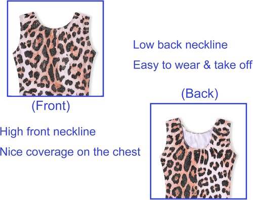 Domusgo Gymnastics Leotards for Girls Sparkly One-Piece Pro Kids Unitard Biketards with Shorts