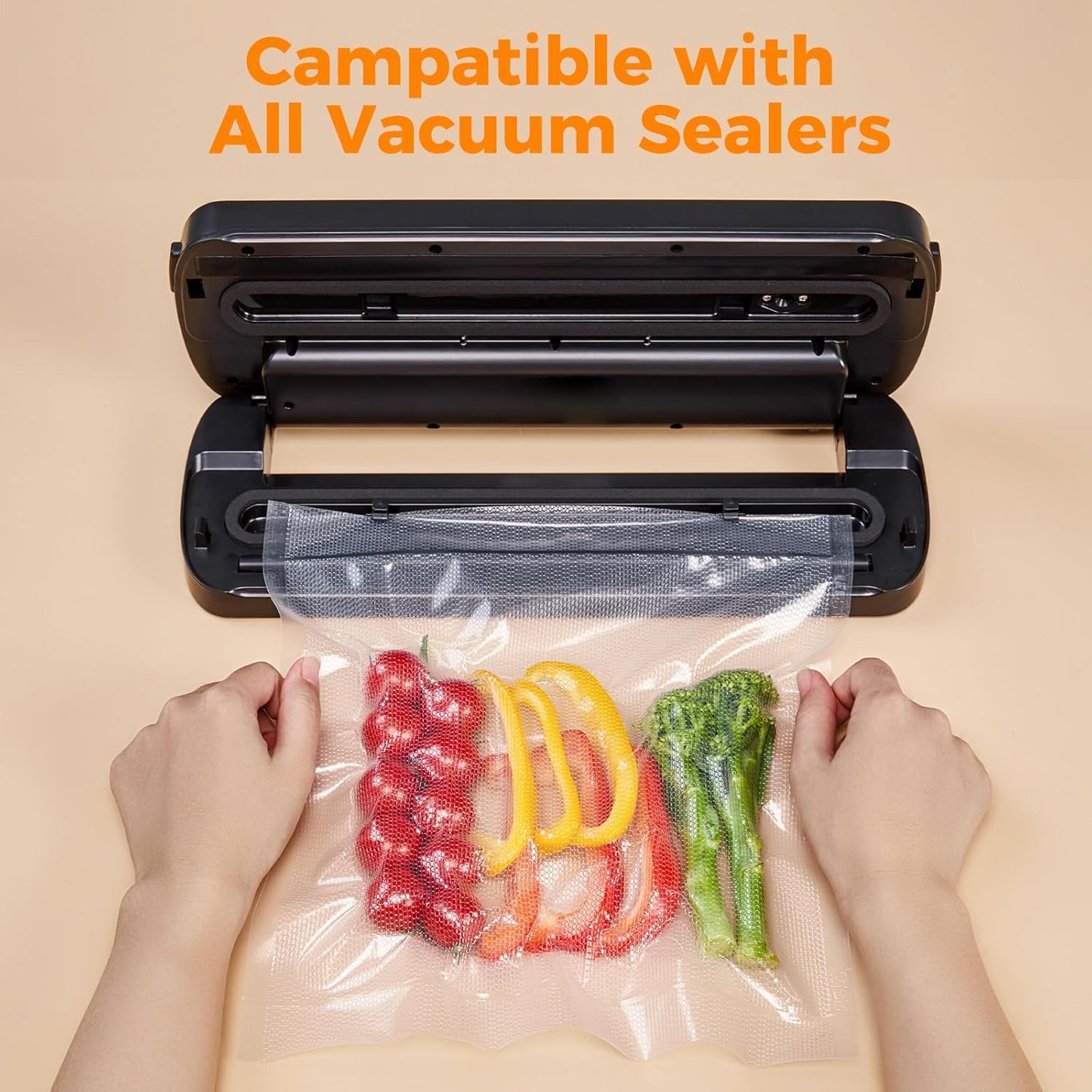 Wevac Vacuum Sealer Bags - Heavy Duty BPA Free Rolls 8x50 & 11x50 | Ideal for Meal Prep & Sous Vide