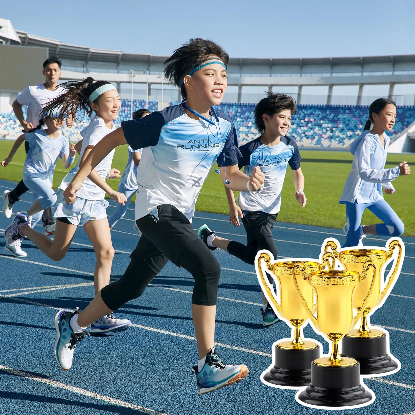 Hyuetrsa 48 PCS Mini Gold Trophy Cups, 3.4×2 Inch Plastic Gold Award Trophy Cups, Gold Participation Trophy Cup Perfect for Party Favors, Sports Competitions, Rewards, Winning Prizes