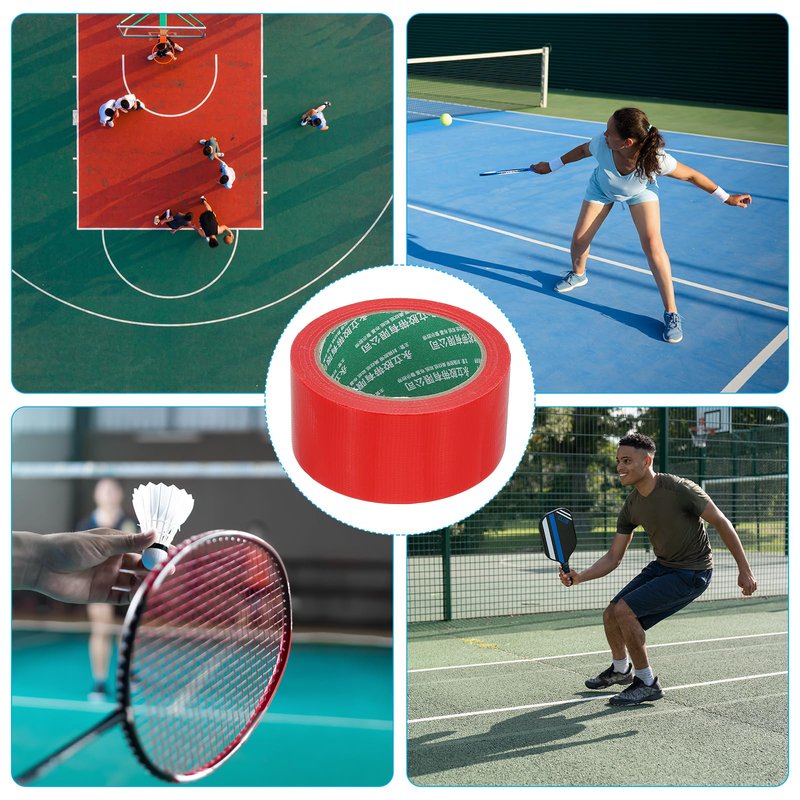 PATIKIL Pickleball Court Tape 2 in x 66ft, 2Pcs Pickleball Court Marking Kit for Indoor/Outdoor Tennis Volleyball Badminton Court, Red