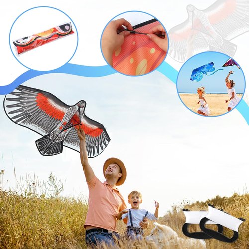 Leitee Large Butterfly Kite - Easy to Fly Kids & Adults Toy | 6 Pack for Outdoor Fun & Games