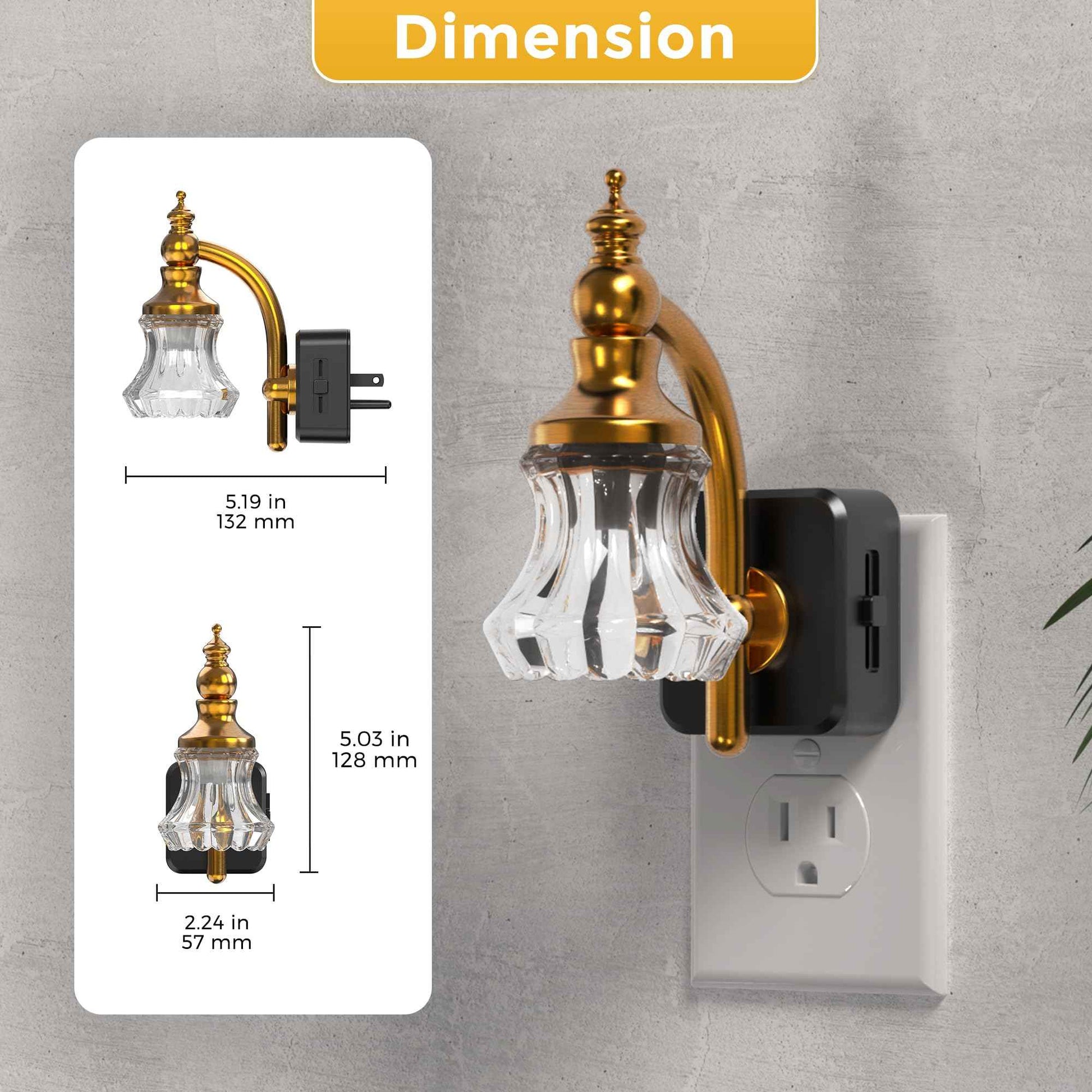 L LOHAS LED Night Lights Plug into Wall, 3000K Soft White LED, Floral Night Lights with Dusk to Dawn Sensor, 0-100lm Adjustable Brightness, for Hallway Bedroom Stairway