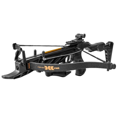 Bear X Desire XL Pistol Hunting Crossbow, Self-Cocking, Adjustable Stock up to 2.5", Compact Design, Includes 3 Premium Bolts, Dependable Accuracy