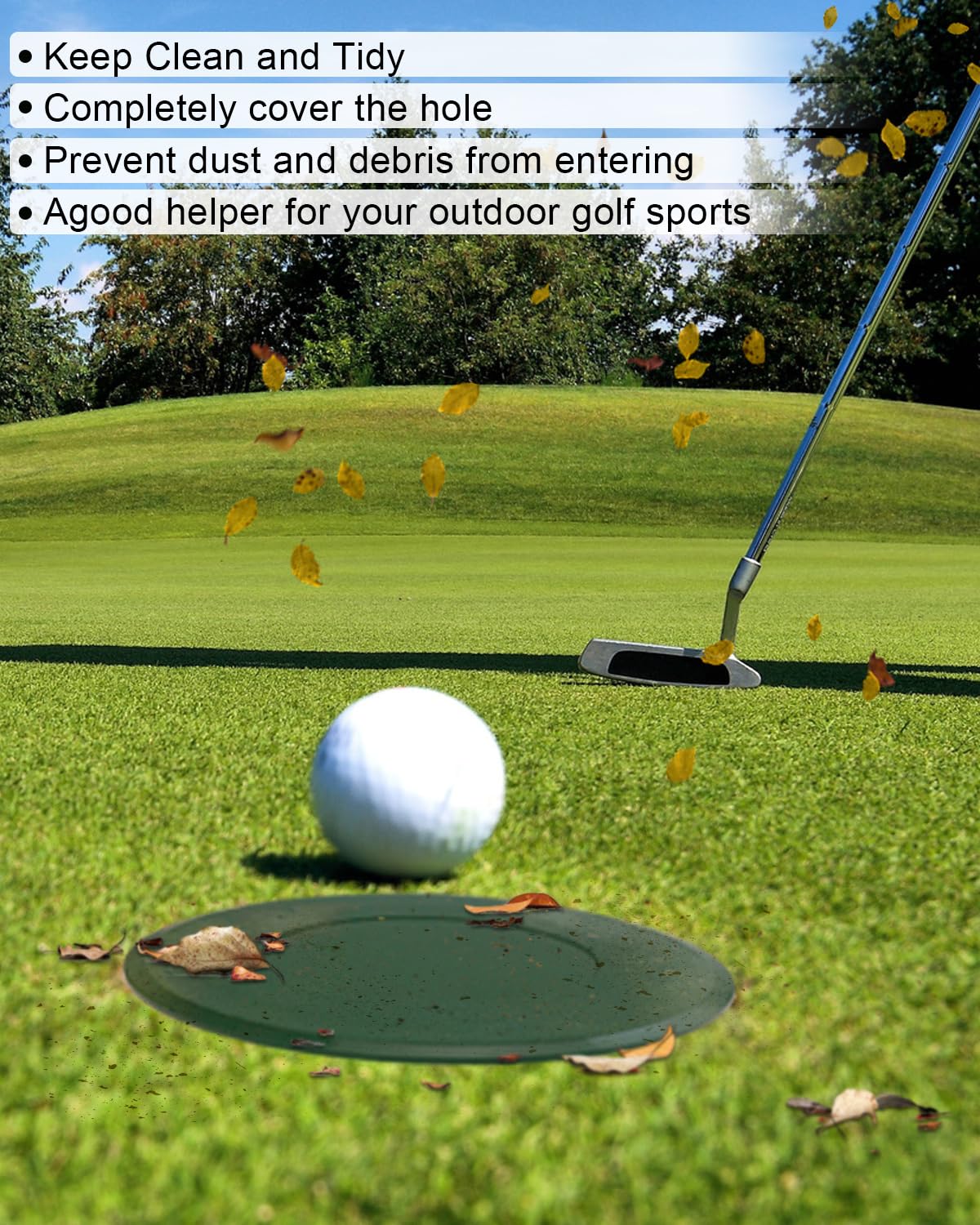 3Pcs Golf Cup Cover, Waterproof Golf Hole Putting Green Cup Covers, Golf Practice Training Aids for Backyard Garden Yard Outdoor Activities