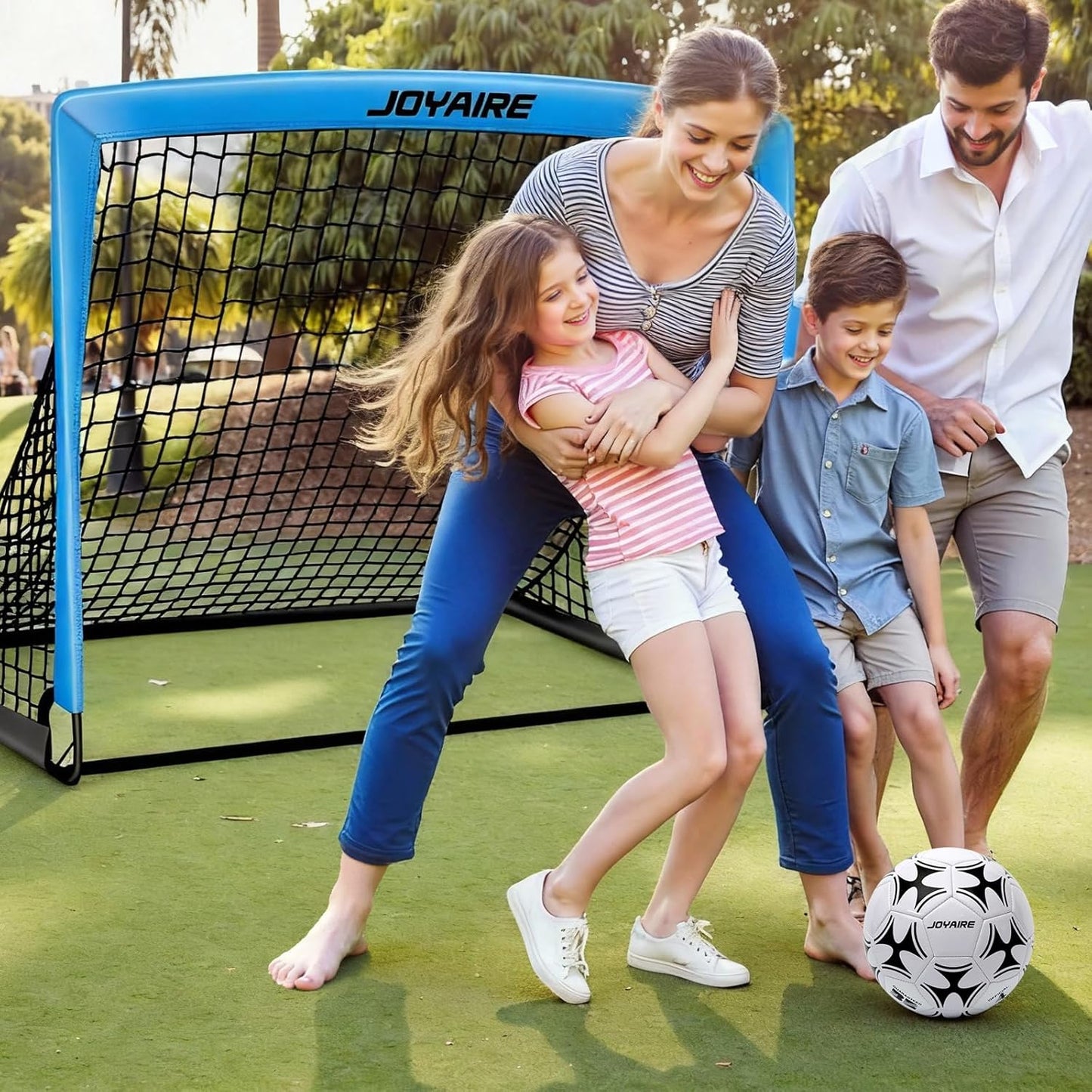 Pro-Grade Kids Soccer Goal - Tear-Resistant 5-Layer Net & Durable 10mm Poles | Portable Training Set (4x3ft/6x4ft/7x5ft)