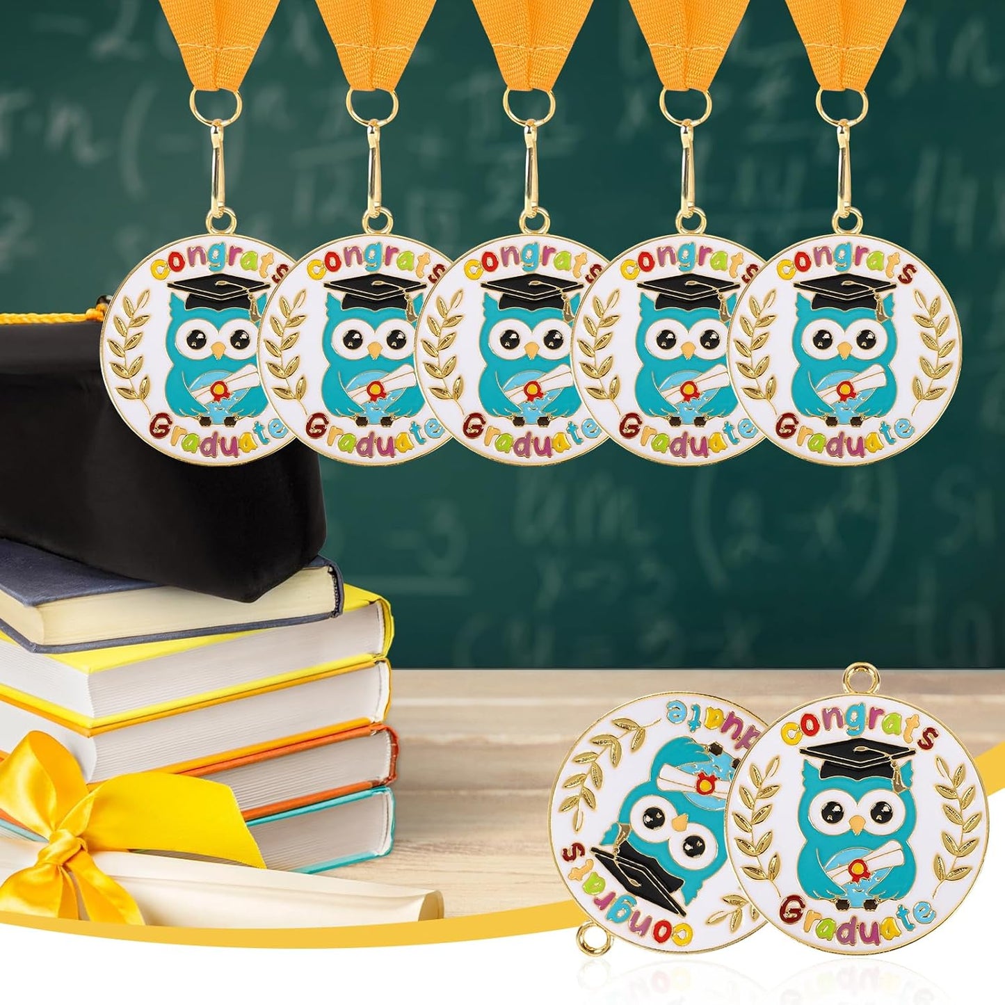 Regine Switzerland Kindergarten Graduation Medal - 2 Metal Medals with Neck Ribbon for Kids