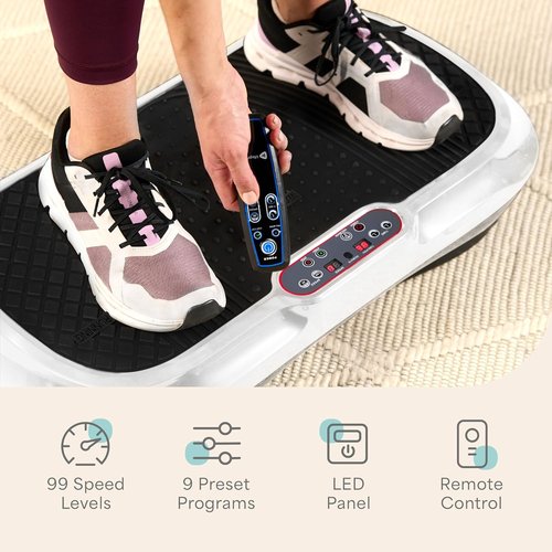 Lifepro Waver Vibration Plate - Full-Body Workout Machine for Muscle Activation & Lymphatic Drainage | Fitness Equipment with Loop Bands