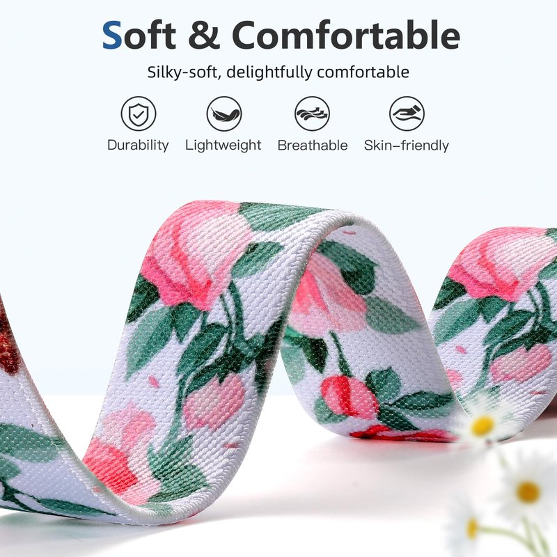 Odbeai Stretchy Strap Compatible with Fitbit Sense Bands/Sense 2 Band, for Versa 4 Bands for Woman/Versa 3 Band, Adjustable Elastic Nylon Sport Cute Stretch Stylish Replacement Wristbands Strap
