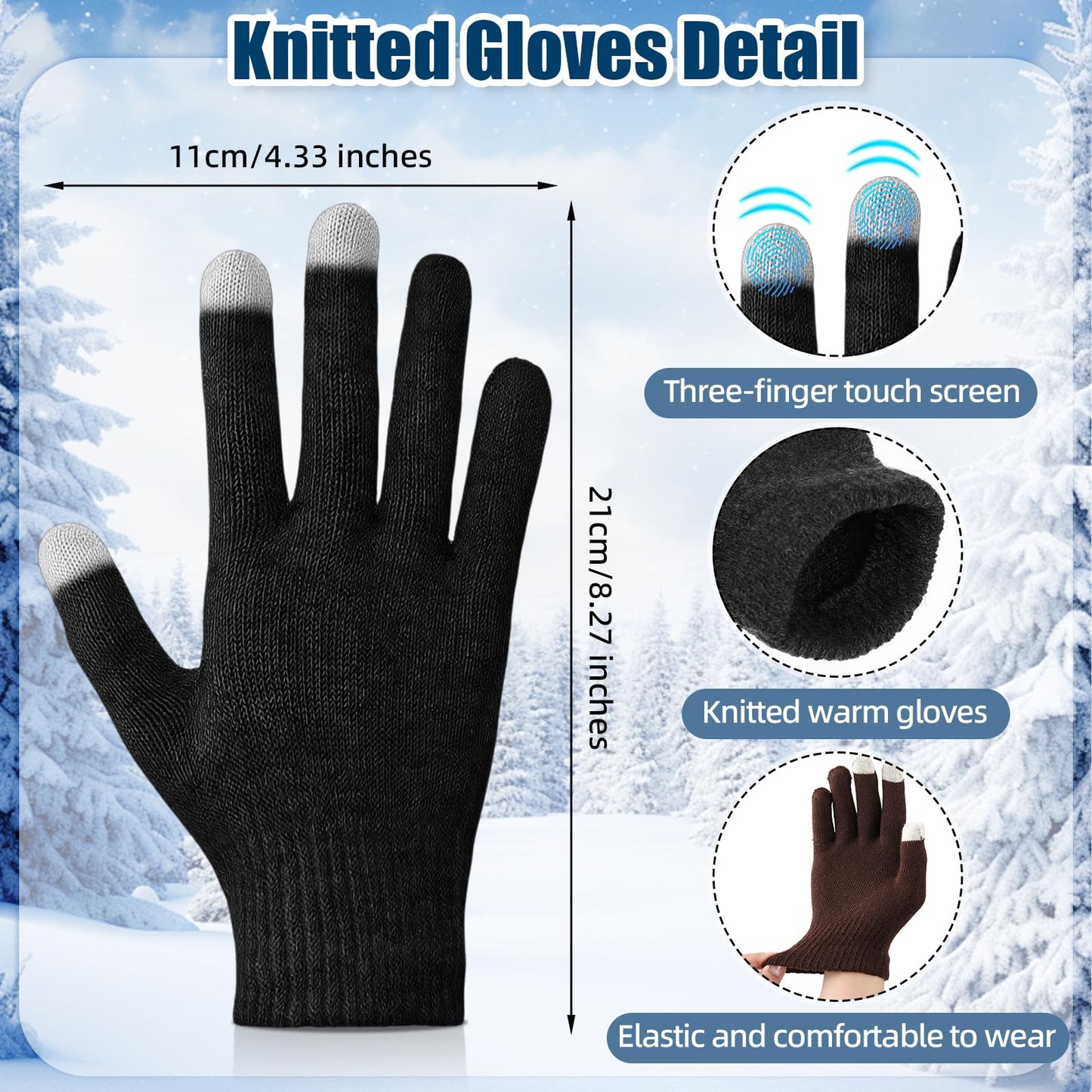 Jamntower 200 Pcs Homeless Care Supplies Bulk Emergency Blanket Winter Knitted Gloves Bulk for Homeless Care Packages(Bright)