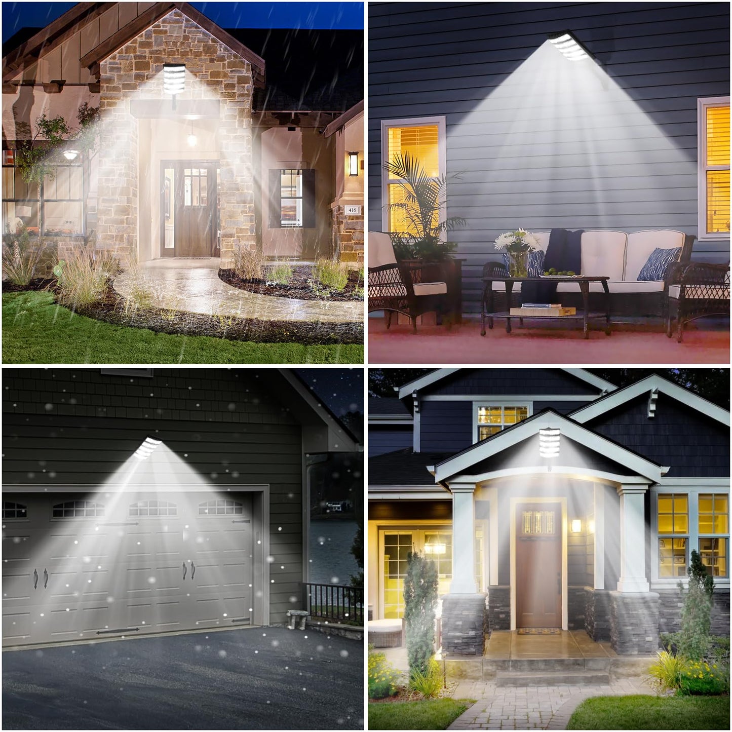 4-Pack Solar Street Lights, 30000lm Outdoor Flood Light, 2 Motion Sensor Modes, Dusk to Dawn, IP66 Waterproof Solar Powered Parking Lot Light with Remote Control, 6500k Dimmable Security Lamp