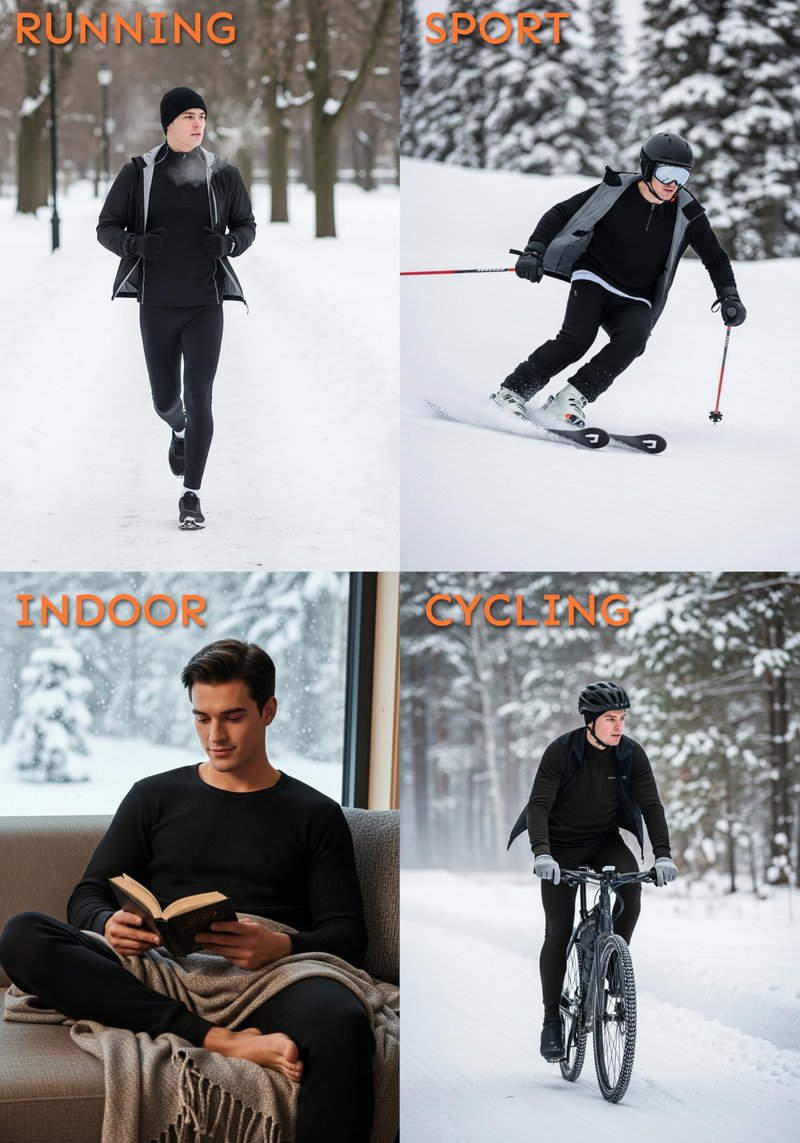 Andrew Scott Men's Traditional Waffle Thermal Underwear Long Sleeve Shirt | Baselayer Crew Neck Top | Multi Packs