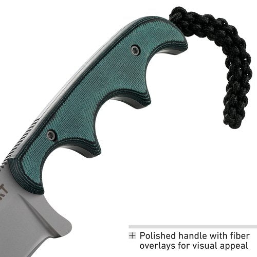 CRKT Minimalist Persian Outdoor Survival Fixed Blade Knife with Sheath: Stainless Steel Plain Edge Blade, Micarta Handle, 2379