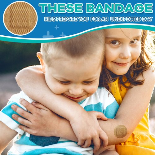 Geiserailie 200 Pcs Adhesive Small Spot Bandages Bulk Fabric Oval Flexible Adhesive Nose Face Bandages with Non Stick Pad Round Oval Square Strip for Skin Wound Care