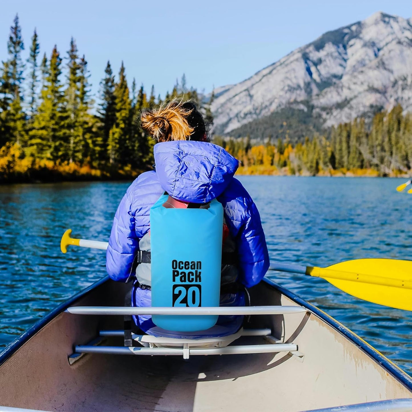 Skiennix Waterproof Dry Bag - 20L Lightweight Storage Backpack with Phone Case | Ideal for Travel, Swimming & Kayaking - Lake Blue