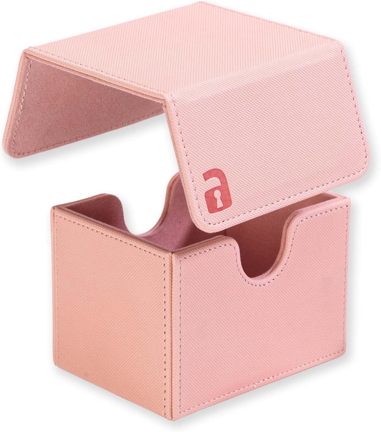 Vault X Trading Card Deck Box - Premium Exo-Tec Material, Holds 100+ Sleeved Cards | Pink Color, Magnetic Lid