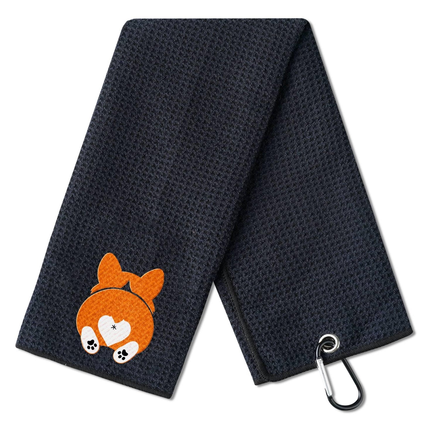 CybGene Corgi Gifts Golf Towel, Golf Accessory for Golf Bags, Dog Dad & Mom Gifts for Women & Men, Birthday, Christmas, 16”x 24” Microfiber Golf Towel