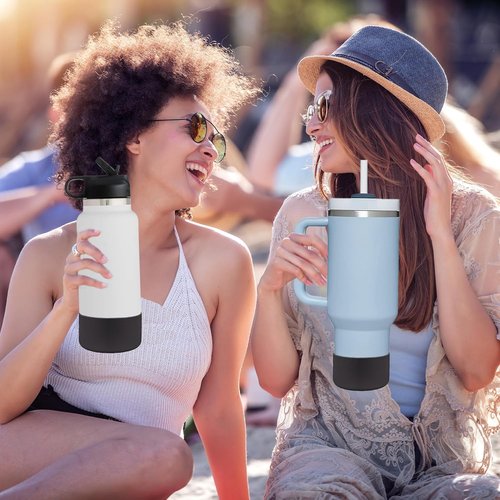 HEYSKAY Protective Silicone Boot for Hydro Flask Water Bottle Wide Mouth Water Bottle Anti-Slip Silicone Boot Bottom Protector Water Bottle Accessories