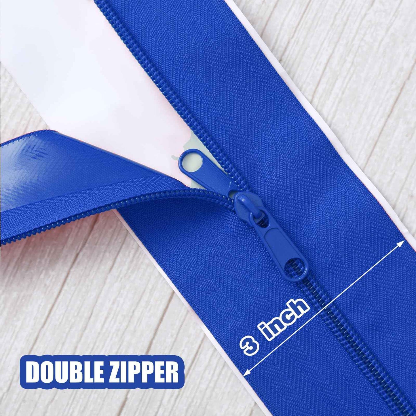 Tigeen 4 Roll Heavy Duty Zipper for Dust Barriers 7 ft x 3 Inch Greenhouse Zipper Self Adhesive Construction Zip Door for Tent Accessories