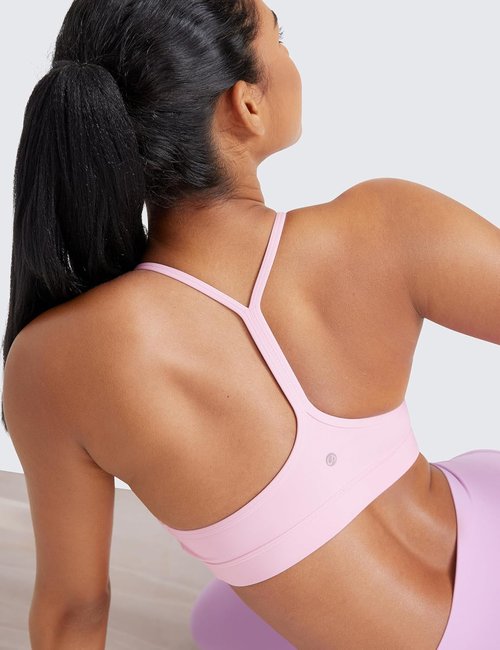 CRZ YOGA Butterluxe Sports Bra - Padded Racerback for Women | Low Impact Yoga Top in Comfortable Fit