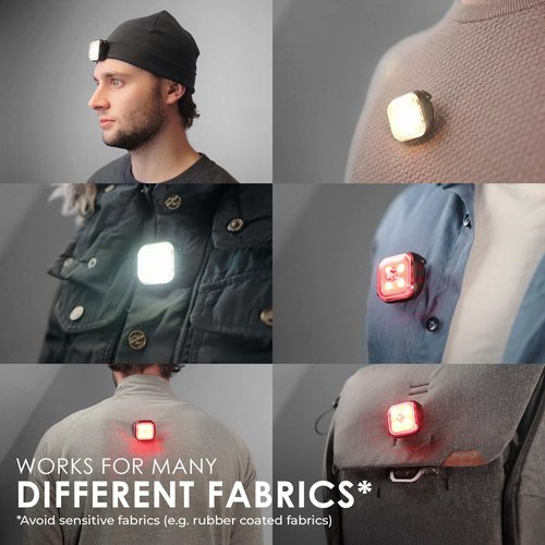 MEOLIGHT 500 Lumen Light for Running, Dogs, Walking - Wearable Flashlight Chest LED Safety Light for Dog Collars, Bike Tail Lights, Hiking, Camping - Reflective Accessories (1x Meolight)