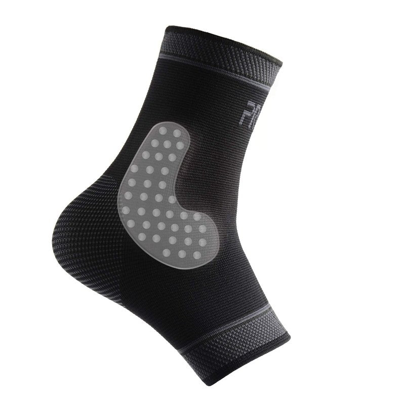 Protle Adjustable Foot Socks, Ankle Brace Compression Support Sleeve with Silicone Gel, Arch Support - Boosts Recovery from Joint Pain, Sprain, Plantar Fasciitis (Black-XLarge)