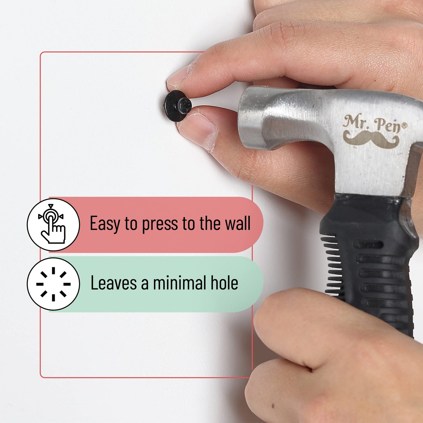 Mr. Pen- Double Headed Picture Hanging Nails, 80 Pack, Black, Picture Nails, Tacks for Wall Hangings, Wall Pins for Hanging, Wall Nails for Hanging, Thumb Tacks for Wall Hanging, Picture Hangers