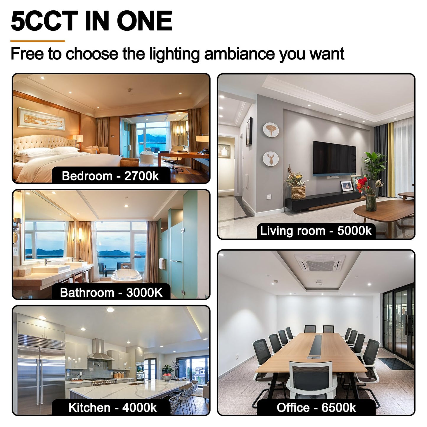 Recessed Lighting 4 Inch RGBCW Color Changing 12W LED Downlights with Junction Box,1080Lumens Canless LED Recessed Ceiling Lights Dimmable by Remote Control,Memory,Timer,Delayed Off,3 Modes, 12Pack