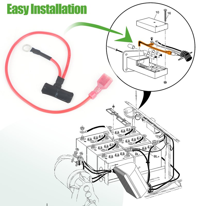 10L0L Reed Switch Assembly for EZGO Electric Golf Carts (1996-2008 TXT, Medalist, Shuttle, ST Express, Utility Vehicles) - Durable Magnetic Sensor Replacement 73051-G07 73051-G18 73051-G28