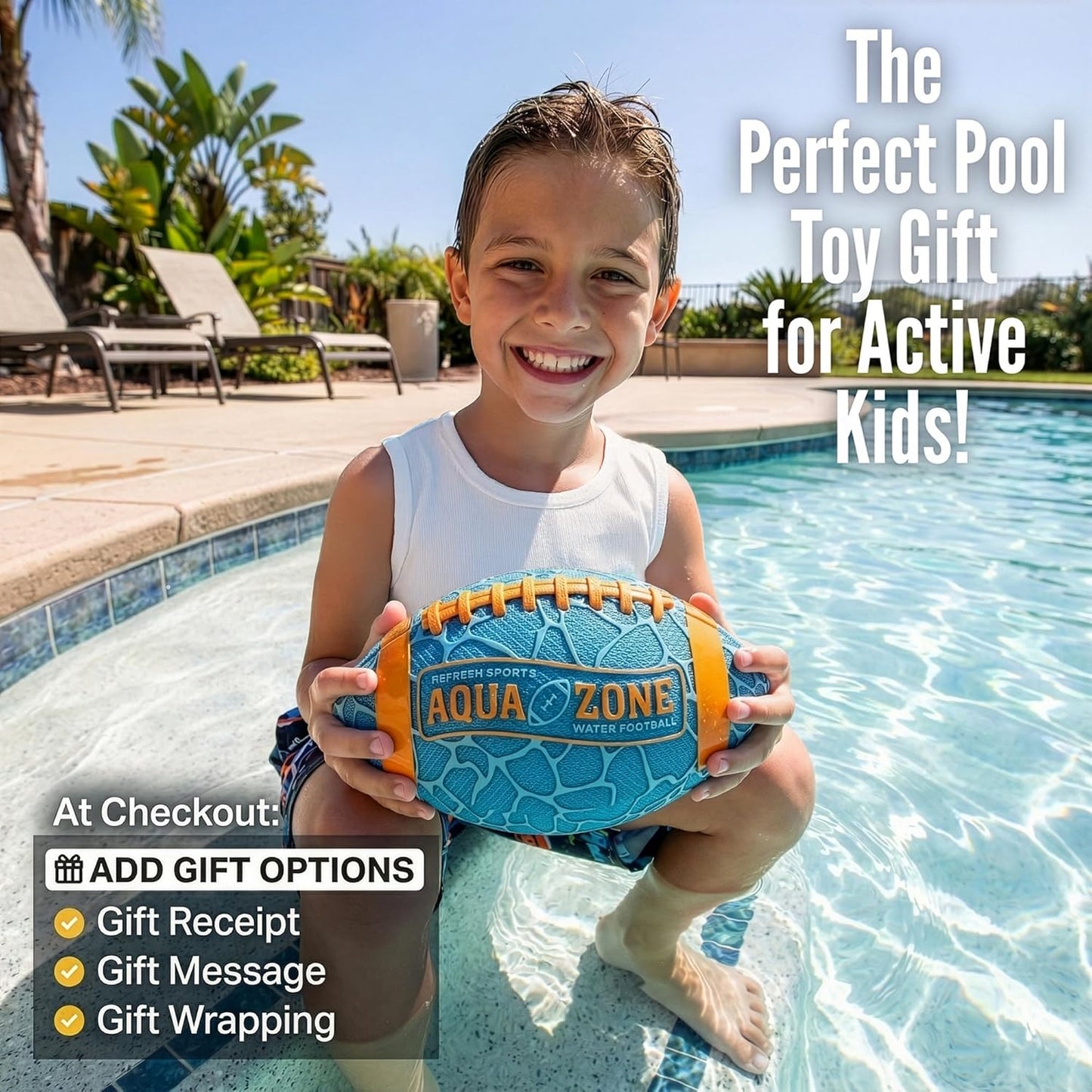 Water Football | Best Pool & Beach Toy for Kids - Easy Grip & Soft Catch Design - Fun Outdoor Game for Ages 5-12
