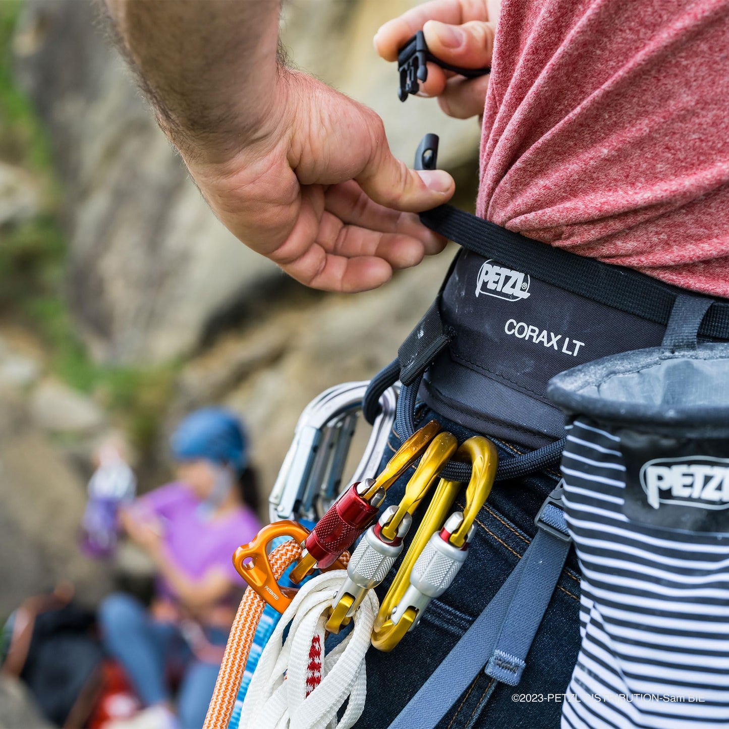 PETZL CORAX LT comfortable, durable harness for a variety of climbing objectives, XL, dark gray