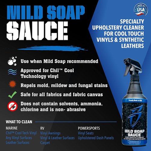Boat Bling Hot Sauce - Premium Hard Water Spot Remover & Upholstery Cleaner | Two 32 oz Bottles