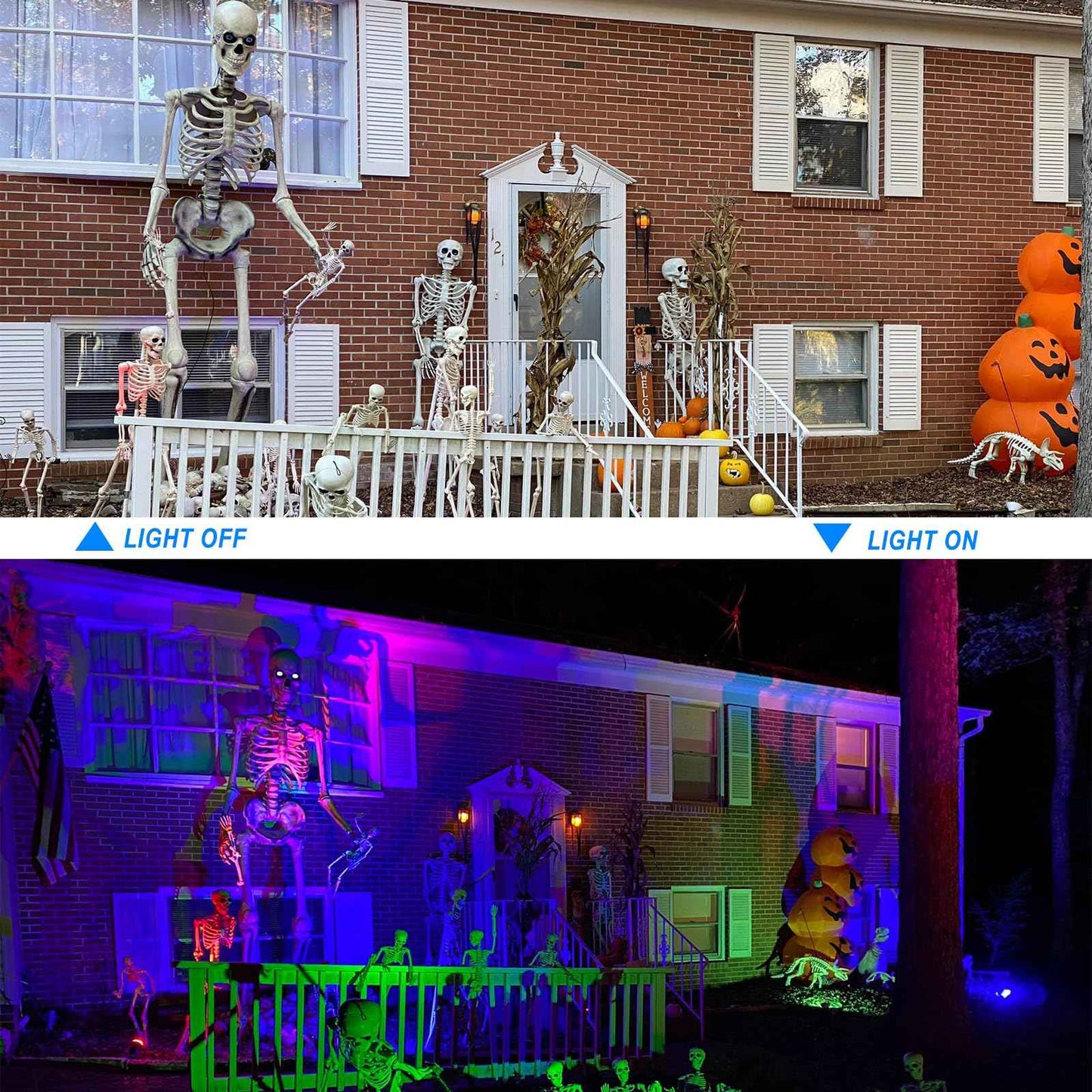 Akpgf 2 Pack 50W Black Light, LED Blacklight with US Plug and Switch, Black Lights for Glow and Neon Parties, Halloween, Body Painting, Birthday Party, Fluorescent Painting and Tapestry