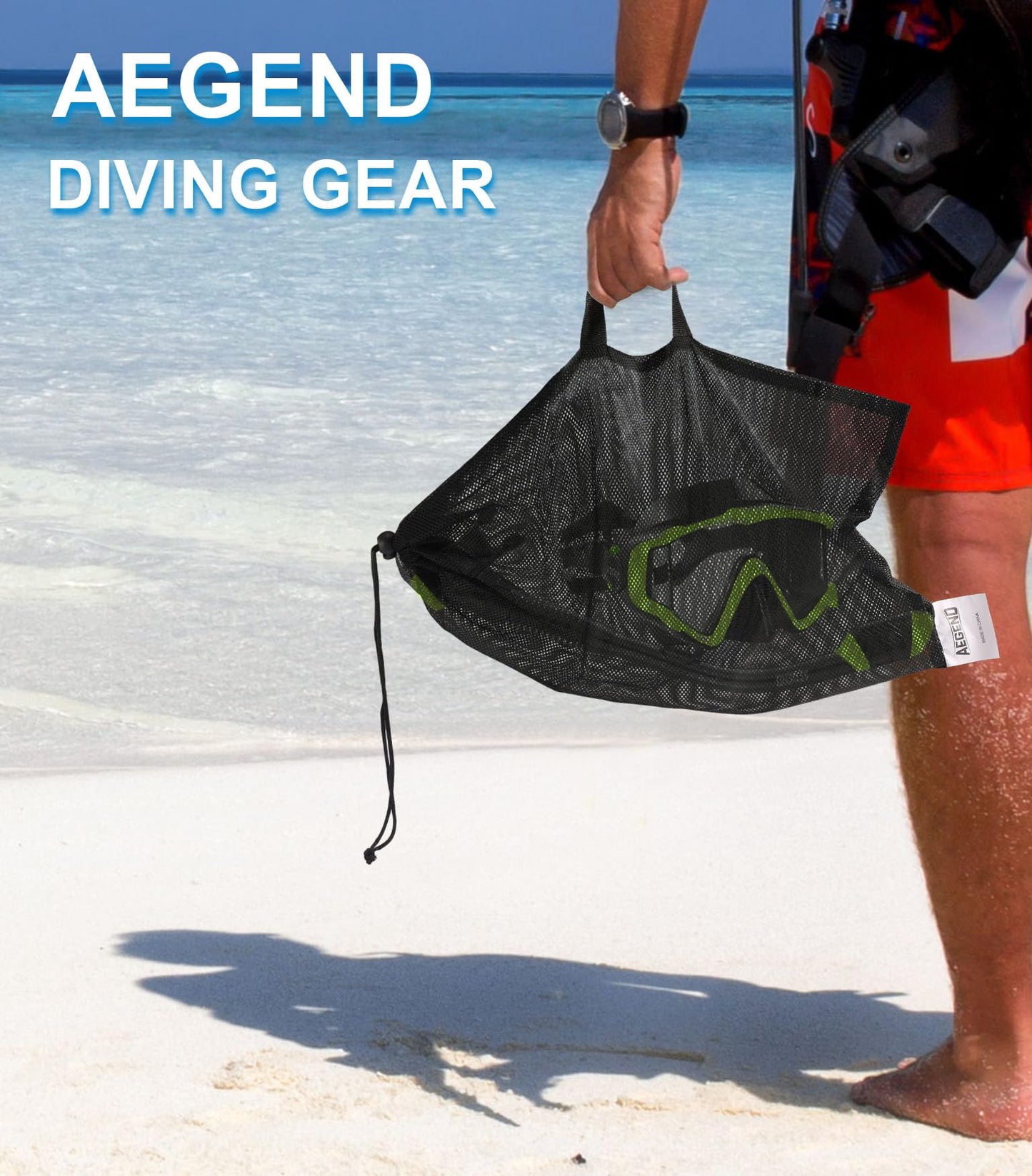 Aegend Snorkeling Gear for Adults Youth Kids, Snorkel Mask with Top Dry Valve - Panoramic View Anti-Leak and Anti-Fog with Mesh Bag for Snorkeling, Scuba Diving, Freediving & Swimming
