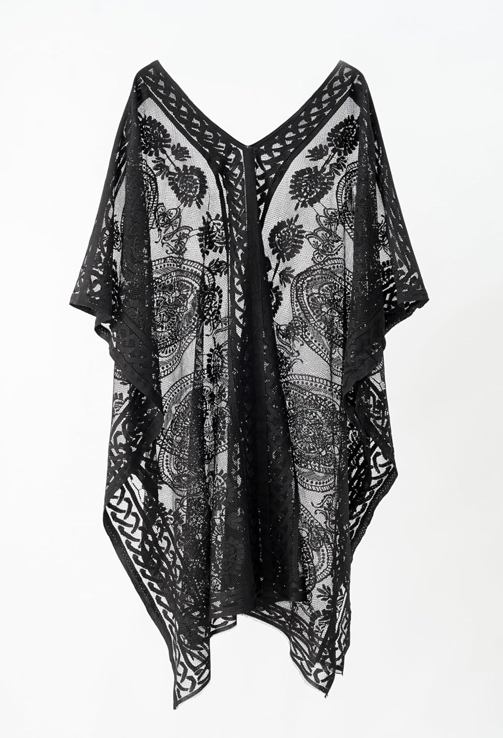 Regine Switzerland Sexy Lace Beach Cover-Up - Elegant V-Neck Swimsuit Cover-Up for Poolside & Parties