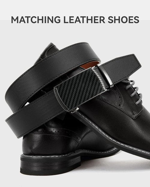 CHAOREN Leather Ratchet Belt for Men - Customizable Fit & Effortless Style (35mm)