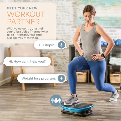 Lifepro Voice-Controlled Vertical Motion Vibration Plate for Lymphatic Drainage with Heat Therapy – Whole Body Curved Vibrating Platform for Muscle Relaxation & Recovery, 265 lb Max Load