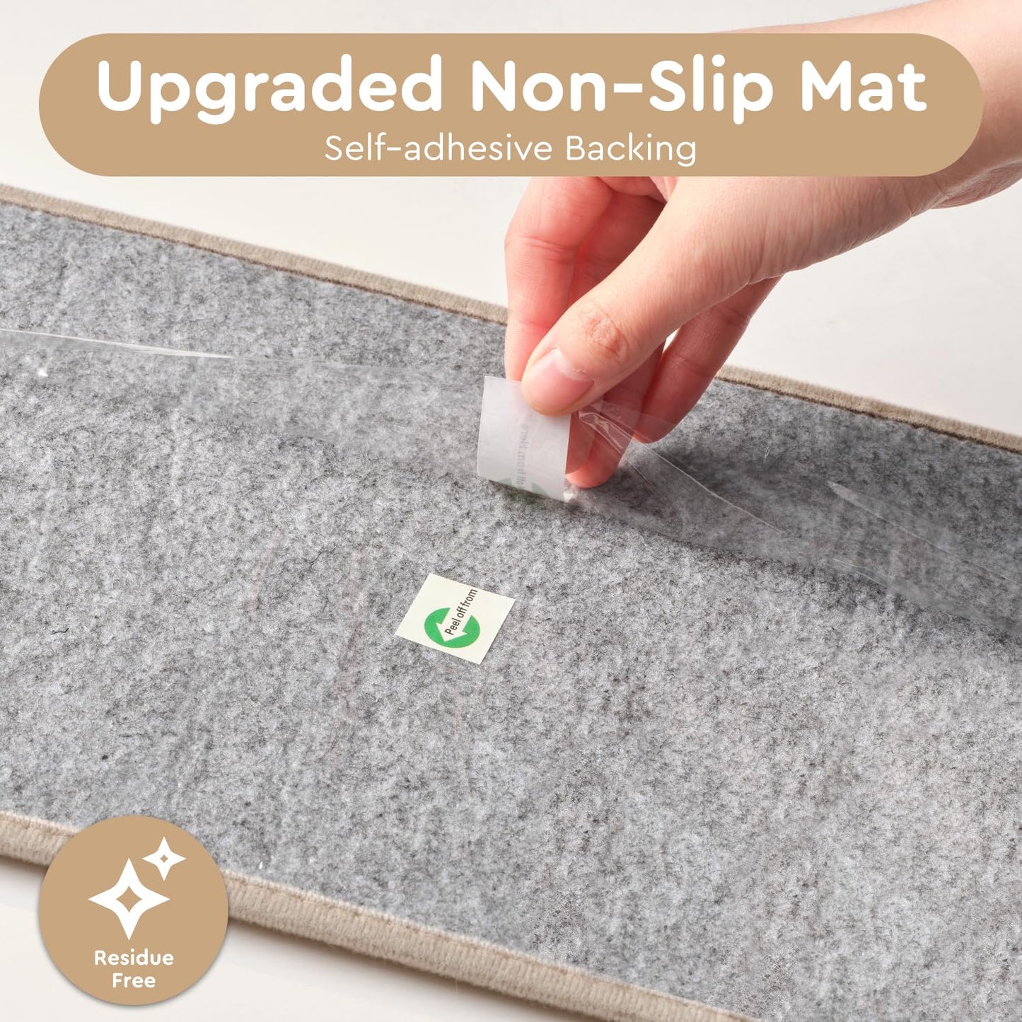 tchdio Stair-Treads Non Slip Indoor, Stair Treads for Wooden Steps 1PC, Soft Carpet Stair Treads, Peel and Stick Stair Treads Reusable Adhesive for Kids and Pets, Washable Stair Runner 8"x30" Beige