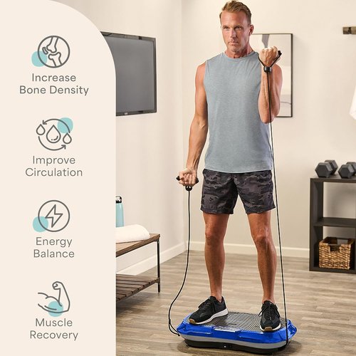 Lifepro Waver Vibration Plate - Full-Body Workout Machine for Muscle Activation & Lymphatic Drainage | Includes Loop Bands