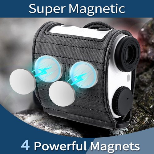 Golf Rangefinder Magnetic Strap, Magnetic Rangefinder Holder Wrap Mount for Golf Cart with Strong Magnet, Golf Accessories（Black