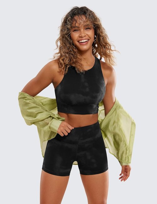 CRZ YOGA Butterluxe Biker Shorts - High Waisted 4'' Spandex for Women's Yoga & Workout