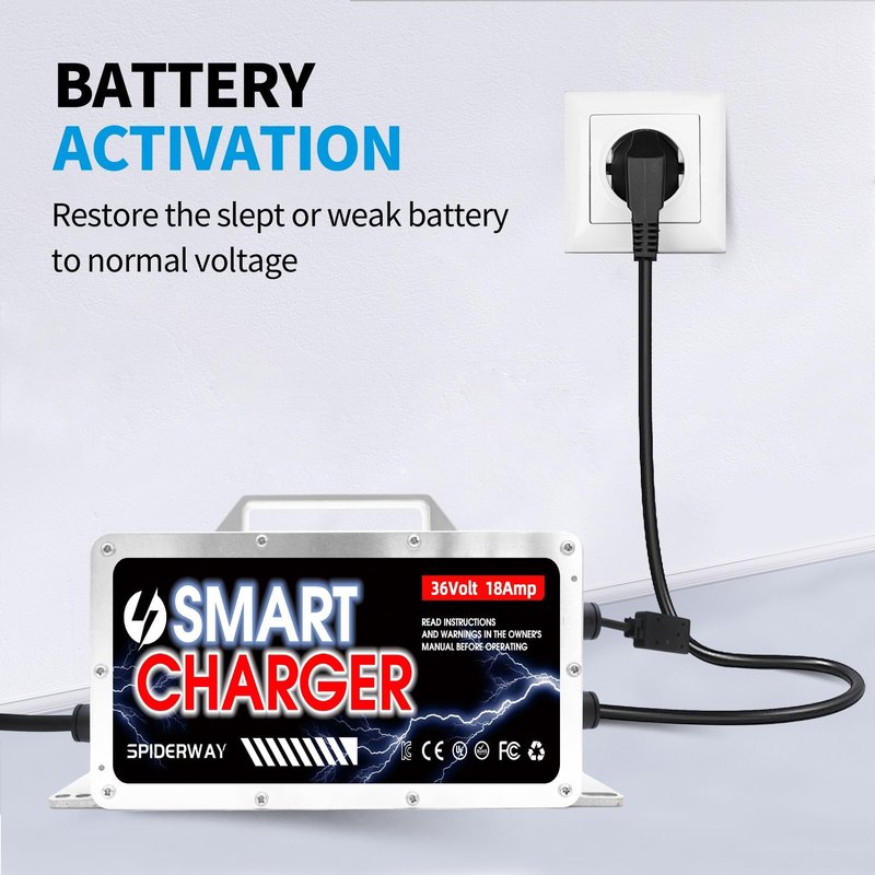 Entrinomy 15 AMP 48 Volt Golf Cart Charger for EZGO RXV & TXT with 3 Pin Triangular Plug-Lead Acid Battery Charger, IP67 Waterproof & Fast Heat Dissipation