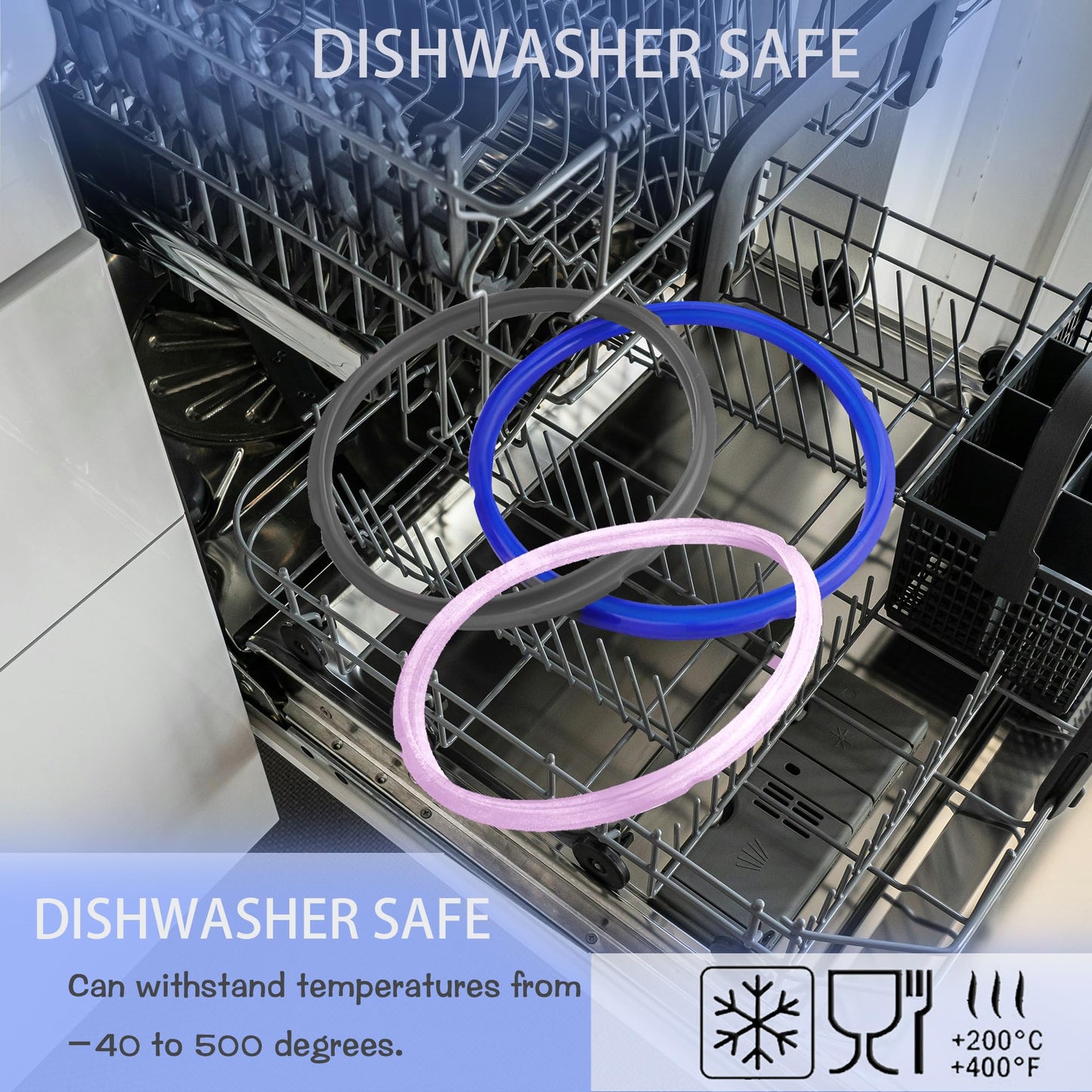 Beaquoei 4 Pack 8 QT Silicone Sealing Ring for Instanpot Replacement Silicone Gasket Seal Rings with 4 Colors with 4 Float Valve Seal Gasket, Fits Duo/Plus 8, Ultra 8, Lux 8, Smart 8, Nova 8, CSG 8